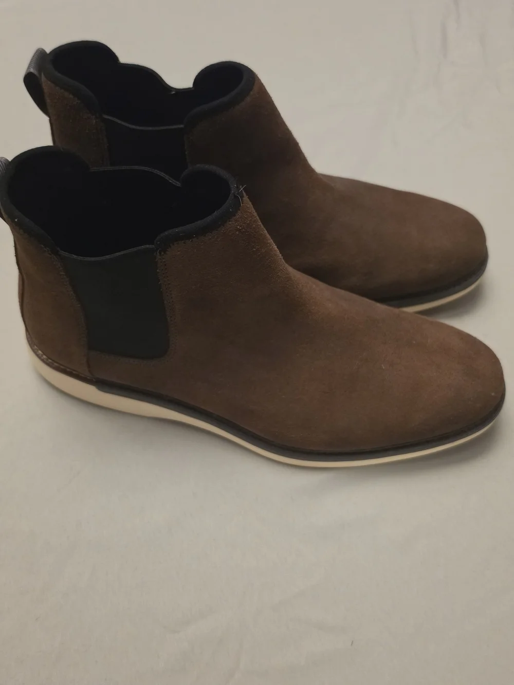 Brown Suede Chelsea Boots for Men 10.5